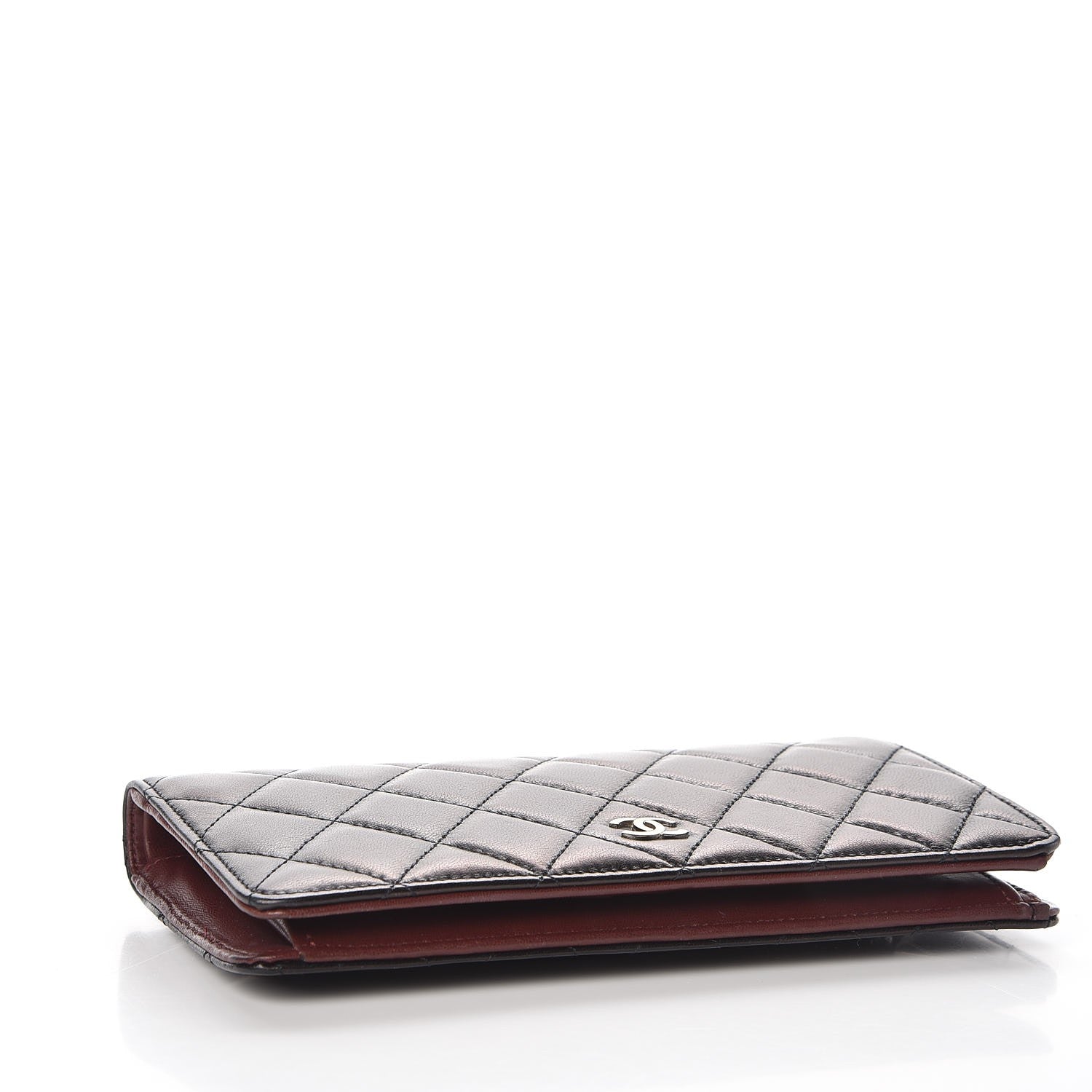 Chanel Lambskin Quilted Yen Wallet Black 4 of 11