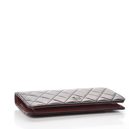 Chanel Lambskin Quilted Yen Wallet Black 4 of 11