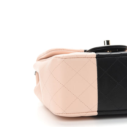 Chanel Lambskin Quilted Mini Square Flap Light Beige Black 5 of 9