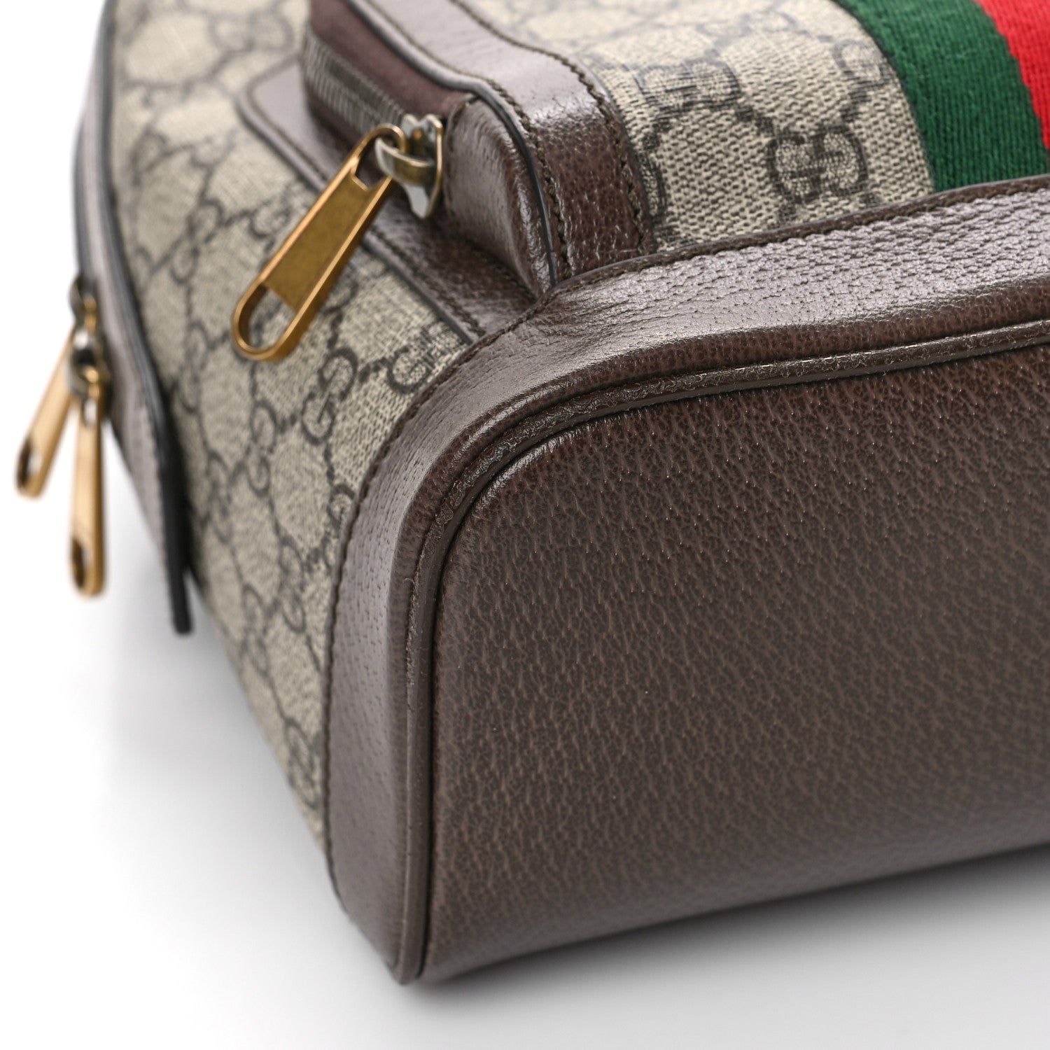 Gucci GG Supreme Monogram Calfskin Web Small Ophidia Day Backpack Beige Ebony New Acero 8 of 9