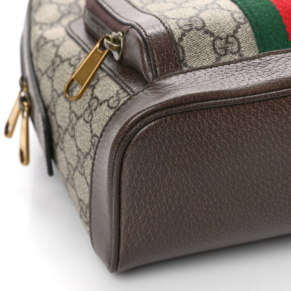 Gucci GG Supreme Monogram Calfskin Web Small Ophidia Day Backpack Beige Ebony New Acero 8 of 9