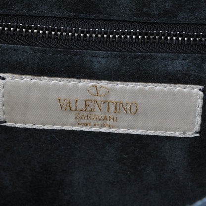 Valentino Garavani Pebbled Calfskin B-Rockstud Rolling Flap Black 5 of 5