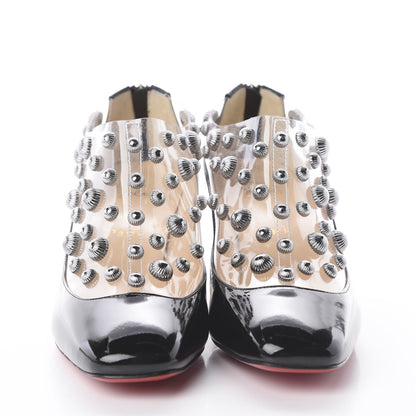 Christian Louboutin Patent PVC Space Odd 55 Pumps 38 Version Black Dark Gunmetal 3 of 6