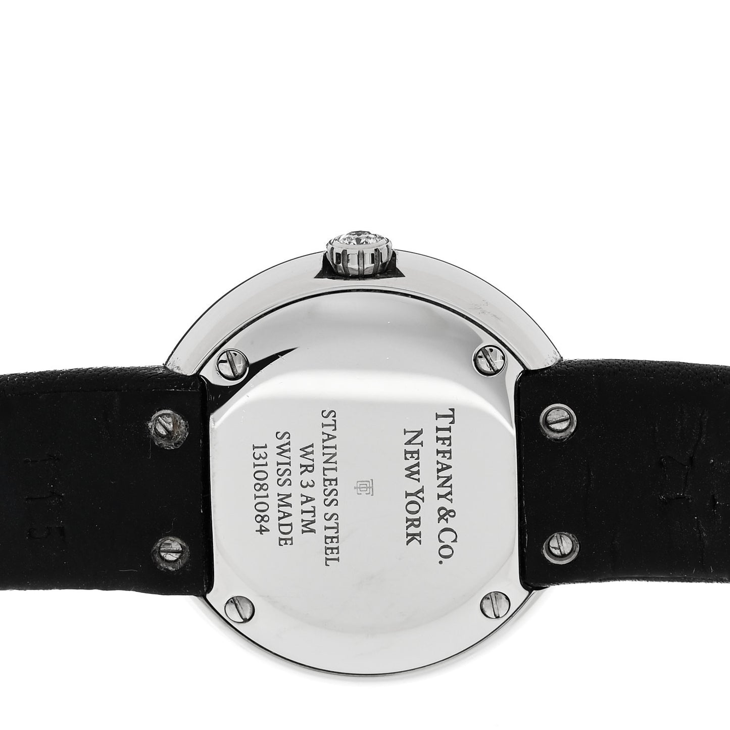 Stainless Steel Calfskin Diamond Bezel 24mm Atlas 2-Hand Quartz Watch Tiffany Blue Tiffany Blue