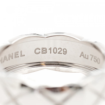 Chanel 18K White Gold Small Coco Crush Ring 52 6 5 of 8