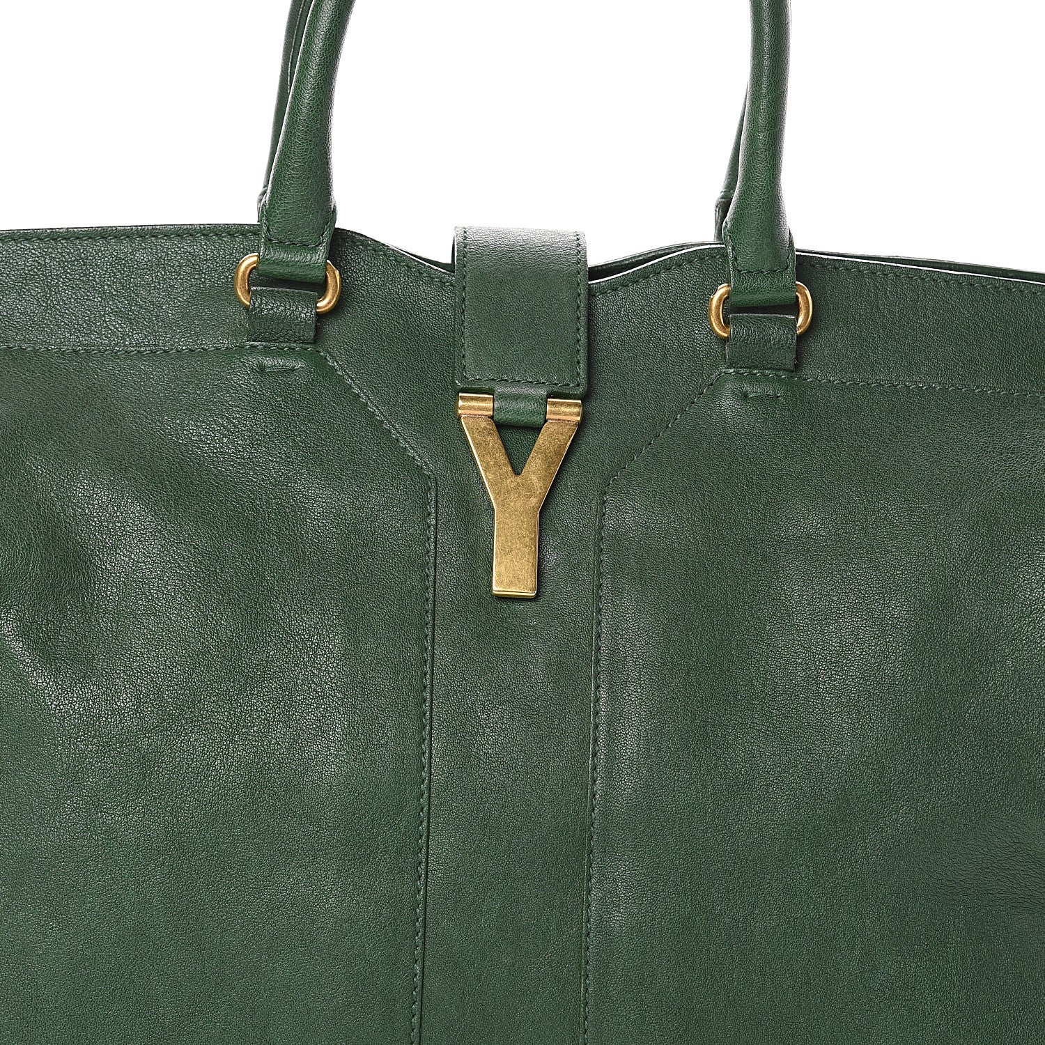 Saint Laurent Sheepskin Large Cabas ChYc Green 6 of 8