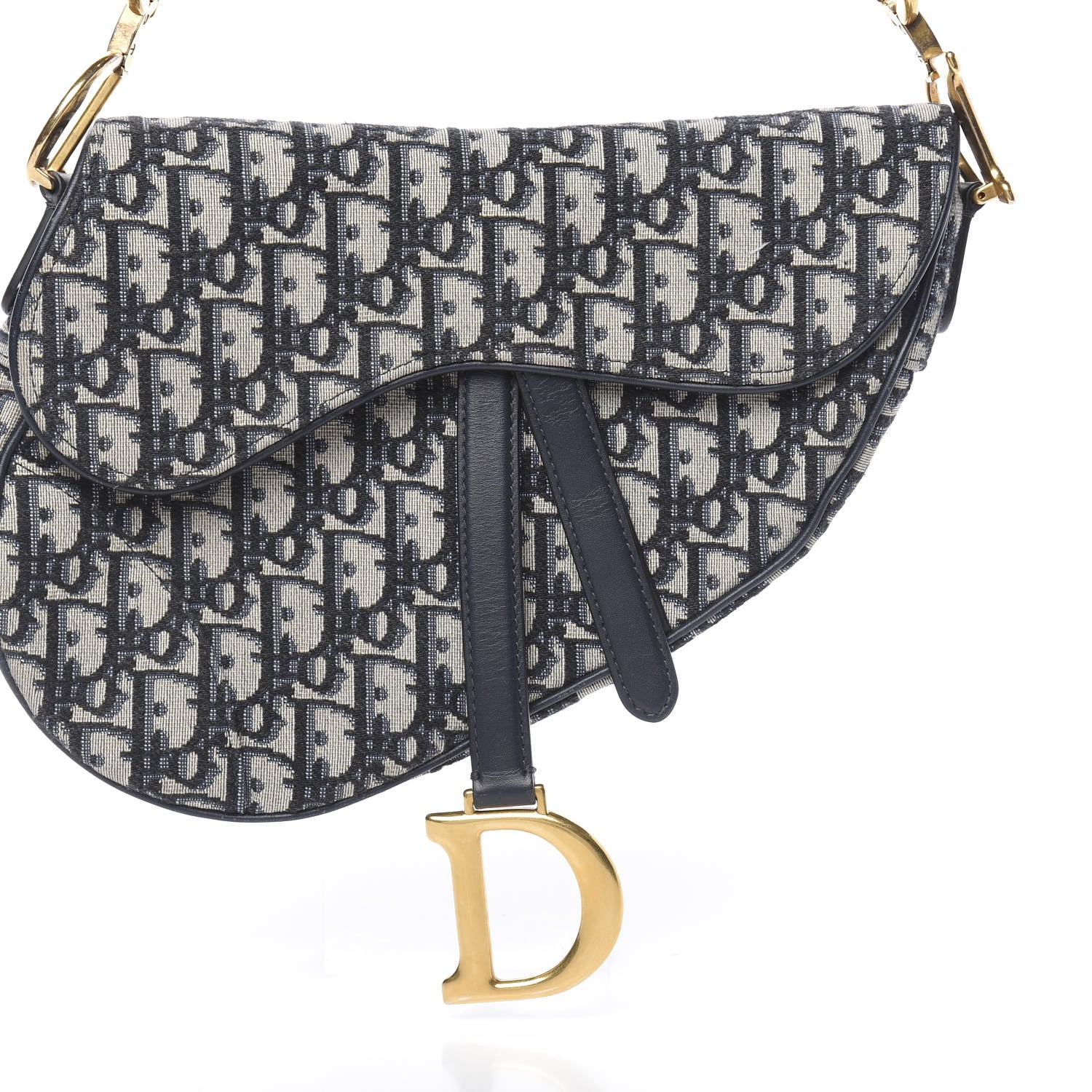 Christian Dior Oblique Saddle Bag Blue 10 of 10