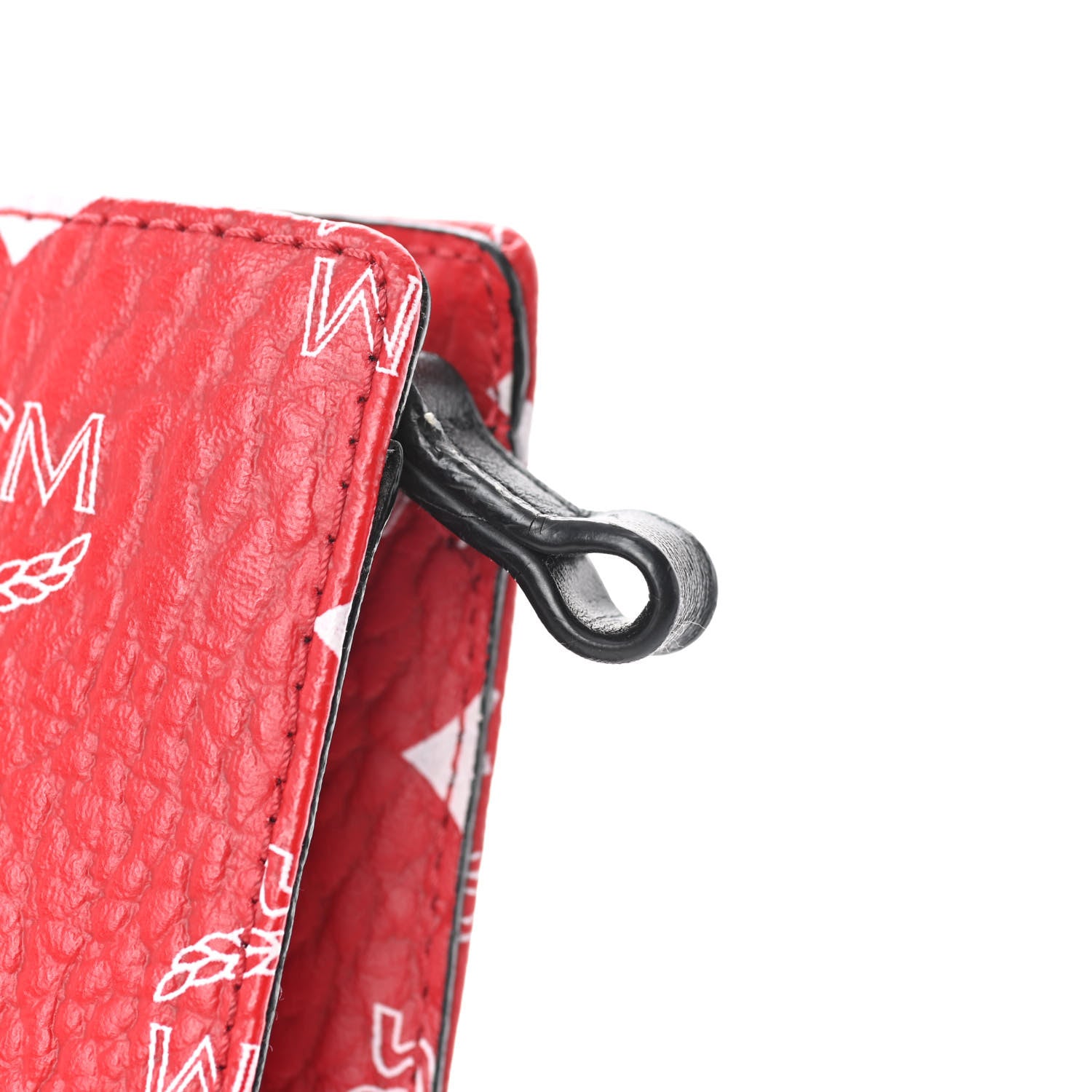 MCM Visetos Medium Zip Pouch Red 9 of 10