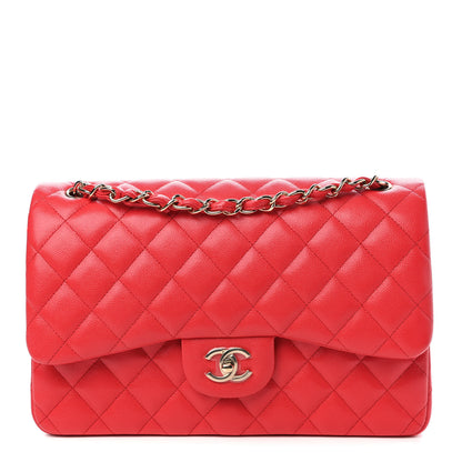 Chanel Caviar Quilted Jumbo Double Flap Red 1 of 10