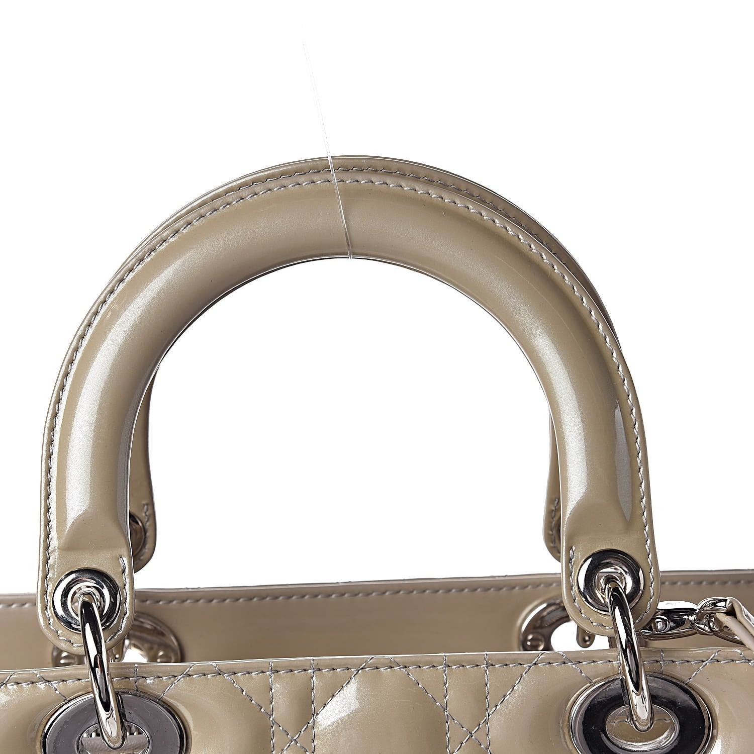 Christian Dior Patent Cannage Large Lady Dior Beige 15 of 16