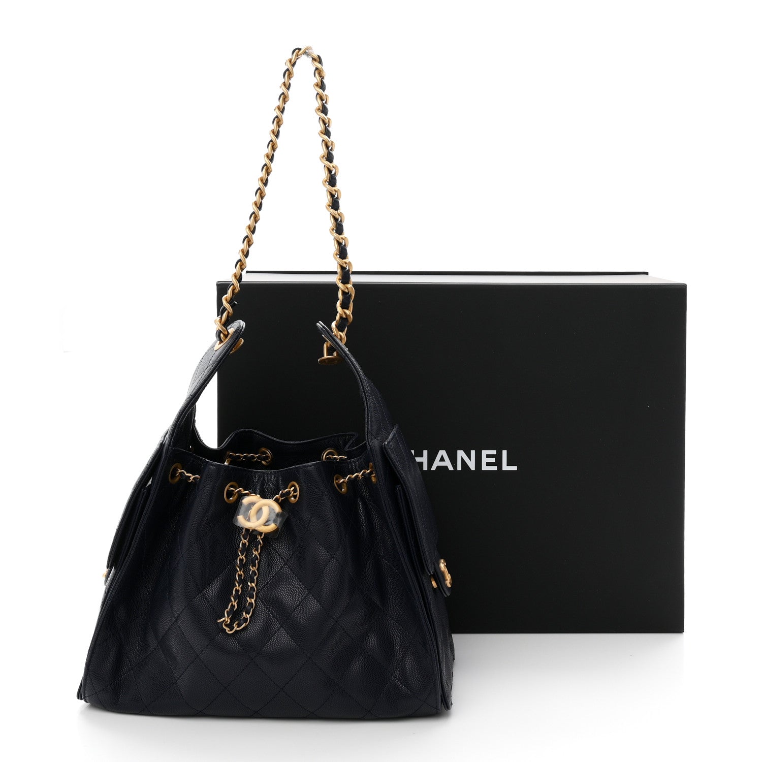 Chanel Caviar Quilted Small Chanel 25 Handbag Dark Navy 11 of 11