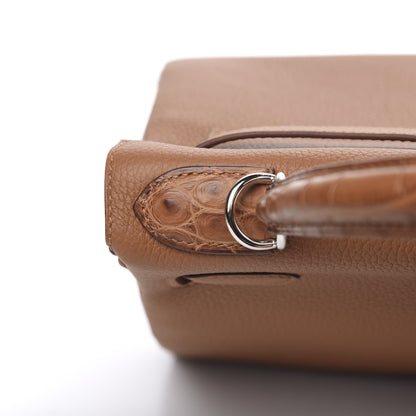 Hermes Togo Matte Alligator Kelly Retourne Touch 28 Gold 20 of 32