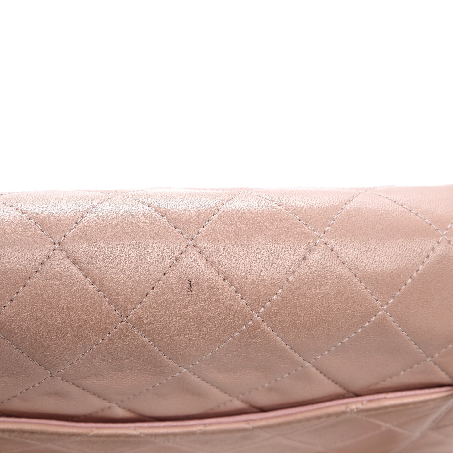 Lambskin Quilted Medium Double Flap Light Pink