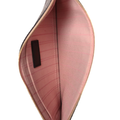 Louis Vuitton Damier Ebene Neverfull MM GM Pochette Rose Ballerine 3 of 8