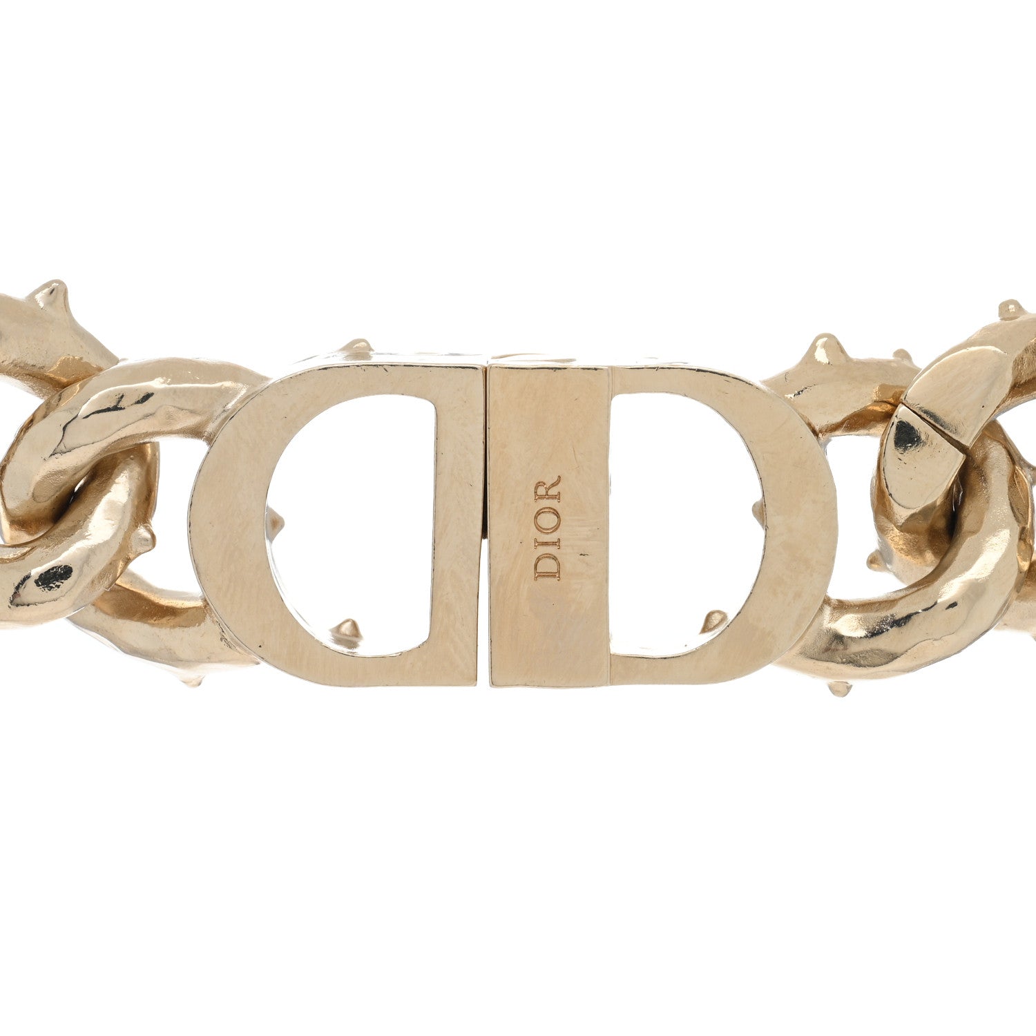 Christian Dior Metal Danseuse Etoile Chain Choker Necklace Gold Silver Blue 4 of 4
