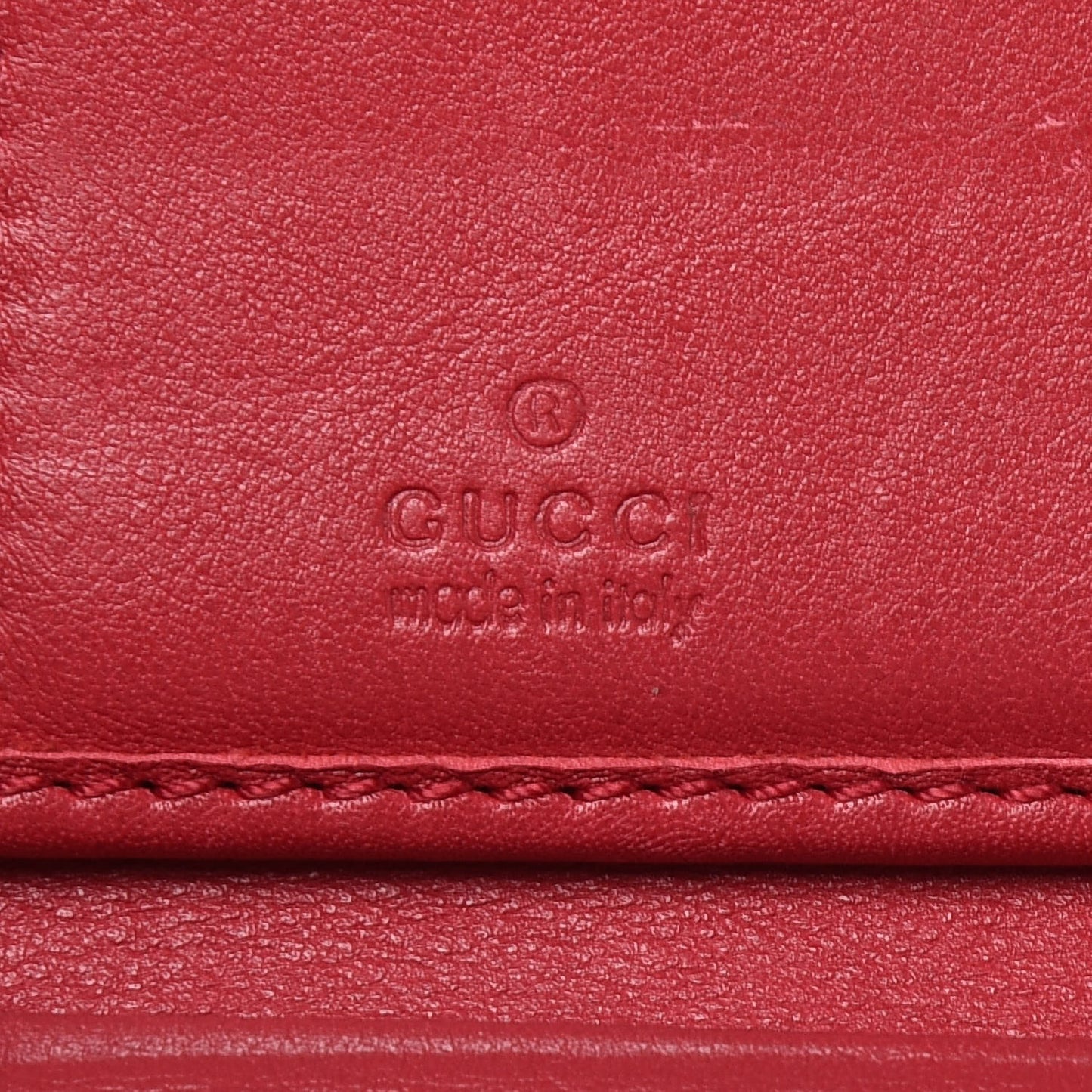Microguccissima Interlocking G Continental Wallet Red