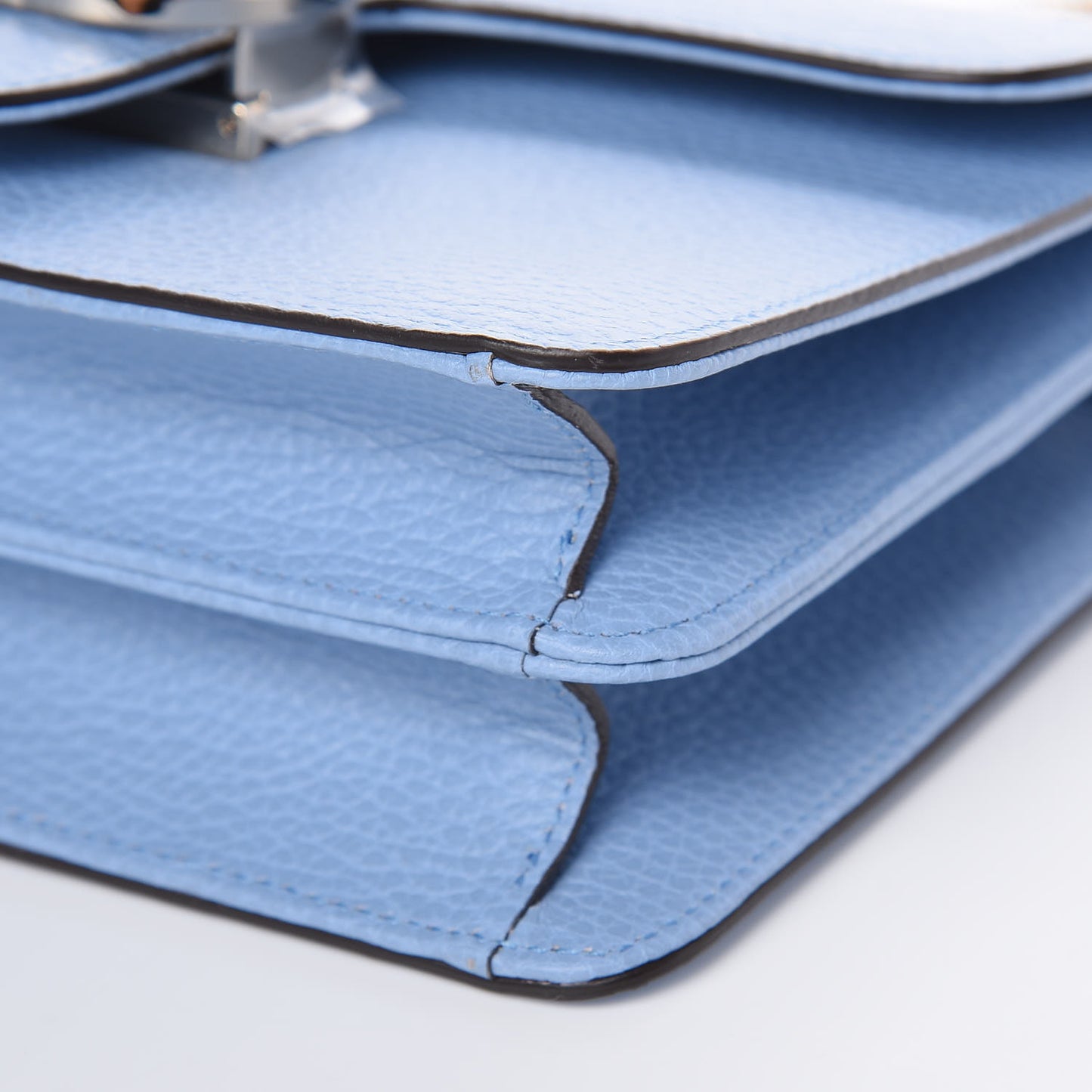 Dollar Calfskin Small Interlocking G Shoulder Bag Mineral Blue