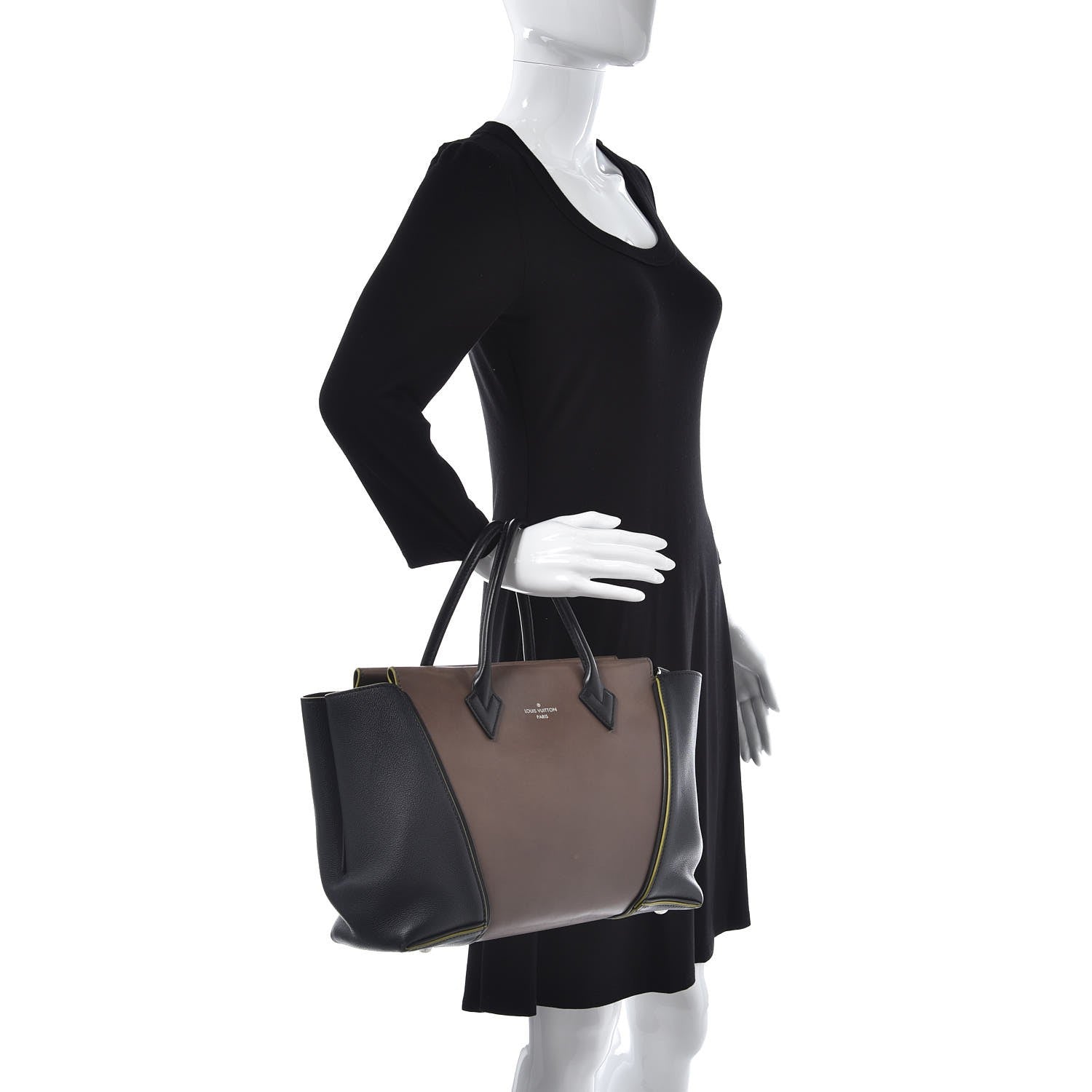 Louis Vuitton Veau Cachemire Cuir Orfevre Tote W PM Gris Neon 2 of 12