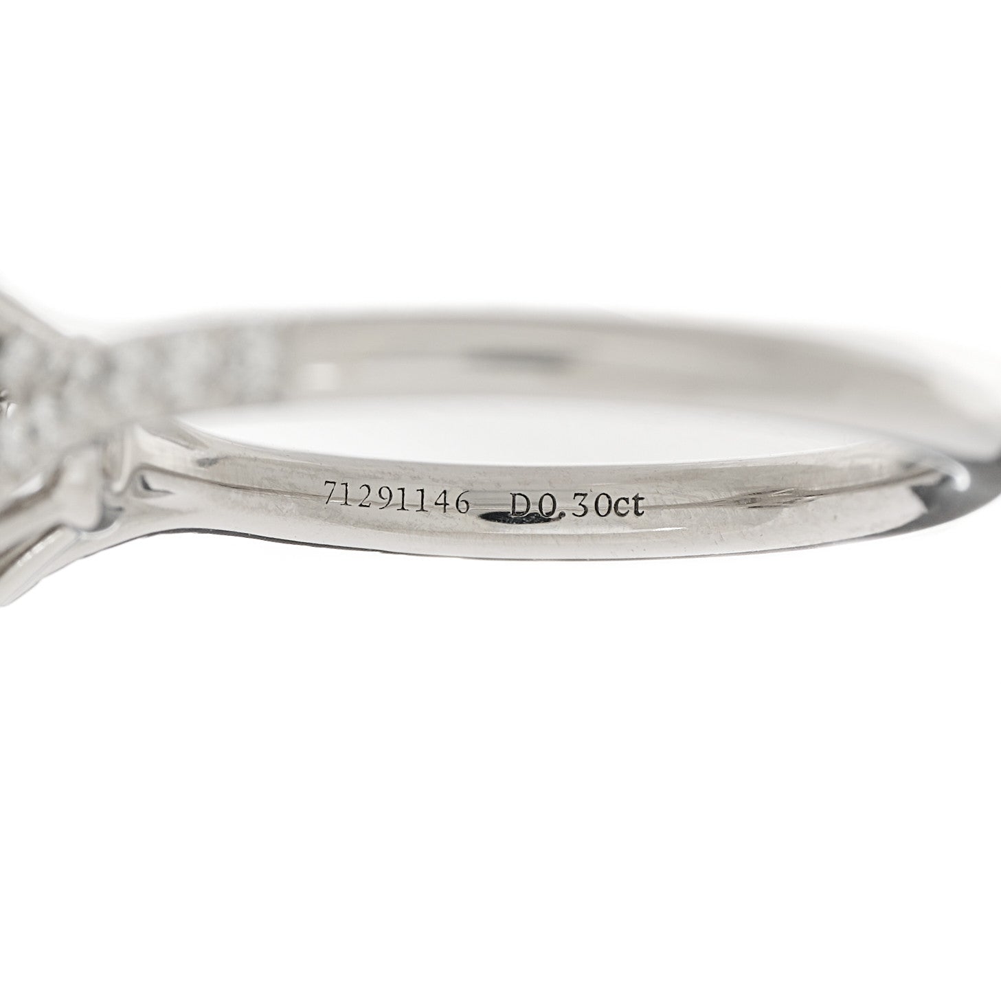 Tiffany Platinum Diamond .30ct Soleste Cushion Cut Double Halo Engagement Ring 50 5.25 4 of 5