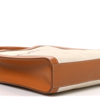 Celine Canvas Calfskin Mini Vertical Cabas Natural Tan 8 of 11