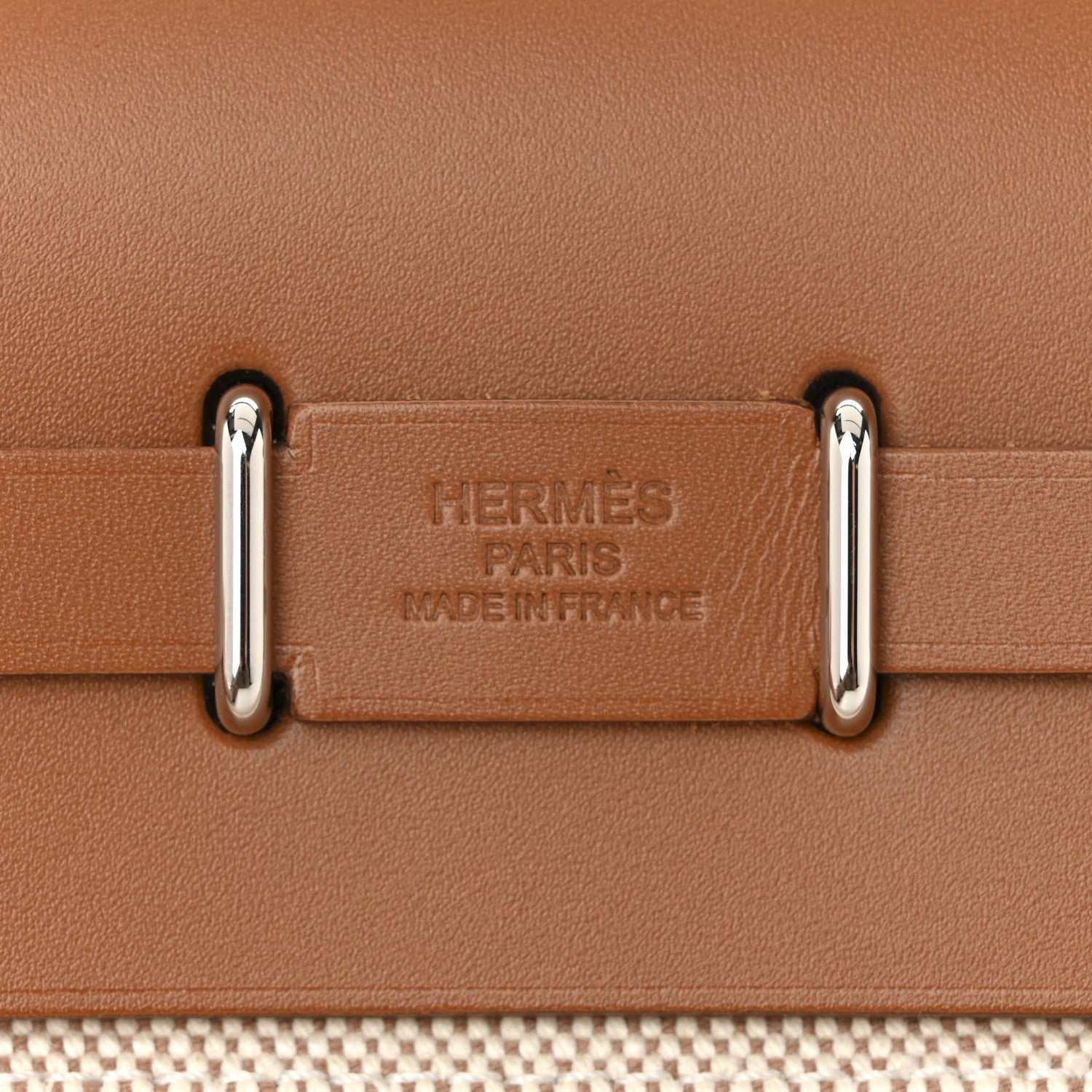 Hermes Military Toile Vache Hunter Herbag Zip Retourne 20 Ecru Beige Fauve 6 of 11