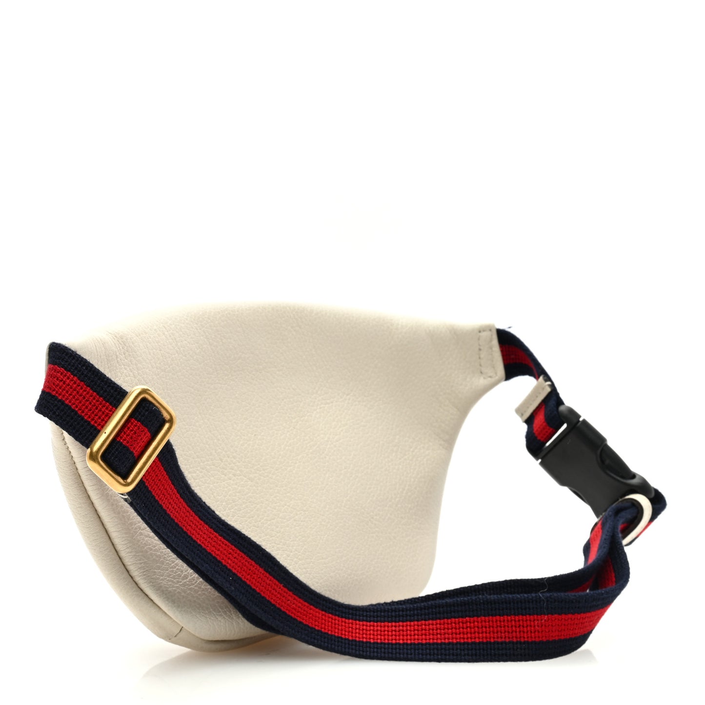 Grained Calfskin Small Logo Belt Bag White