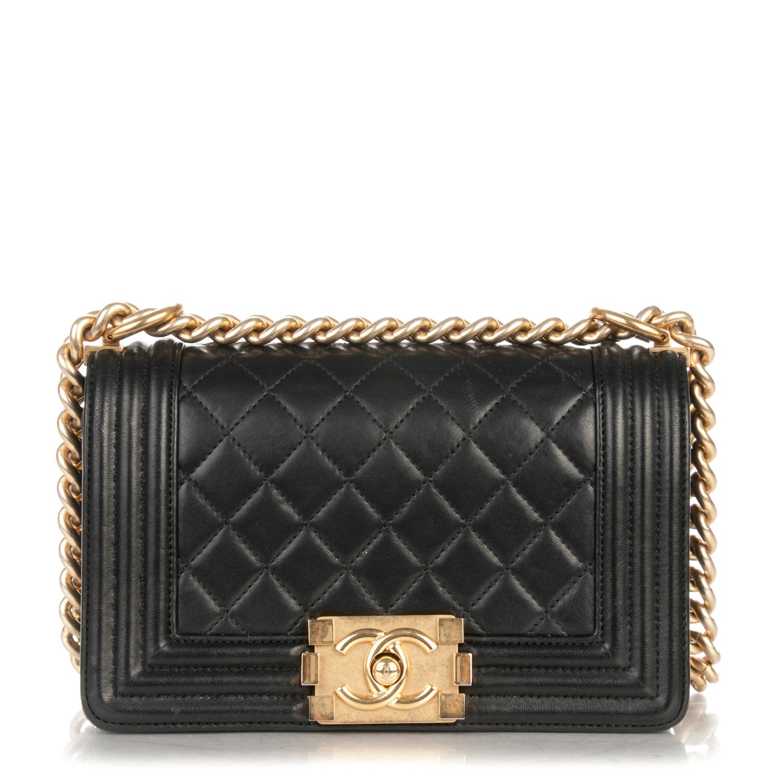 Chanel Lambskin Quilted Small Boy Flap Black 1 of 7