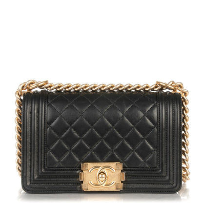 Chanel Lambskin Quilted Small Boy Flap Black 1 of 7