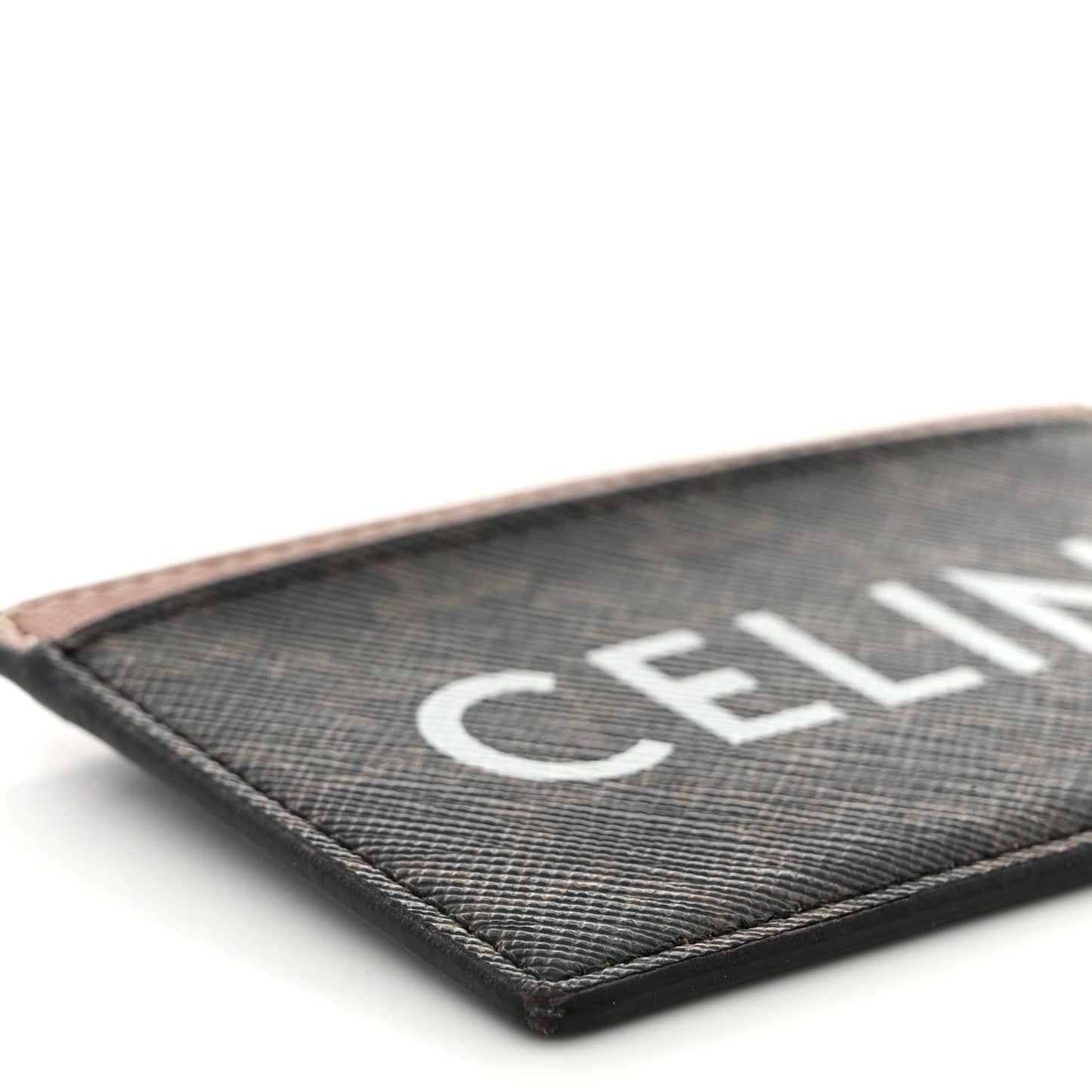 Triomphe Canvas Card Holder Tan