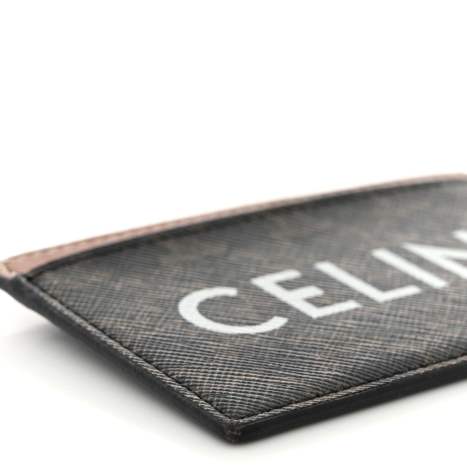 Celine Triomphe Canvas Card Holder Tan 9 of 11