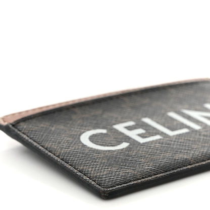Celine Triomphe Canvas Card Holder Tan 9 of 11