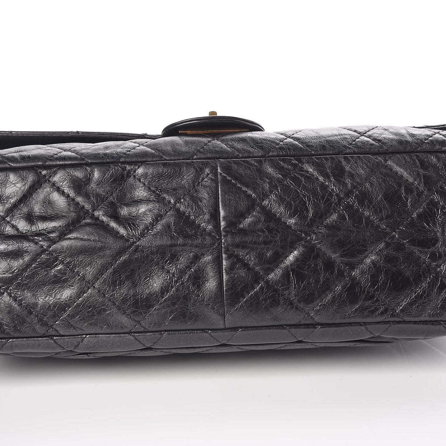 Aged Calfskin Quilted 2.55 Reissue 228 Flap Black