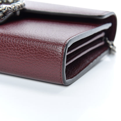 Gucci Dollar Calfskin Crystal Mini Dionysus Chain Wallet Vintage Bordeaux 9 of 11