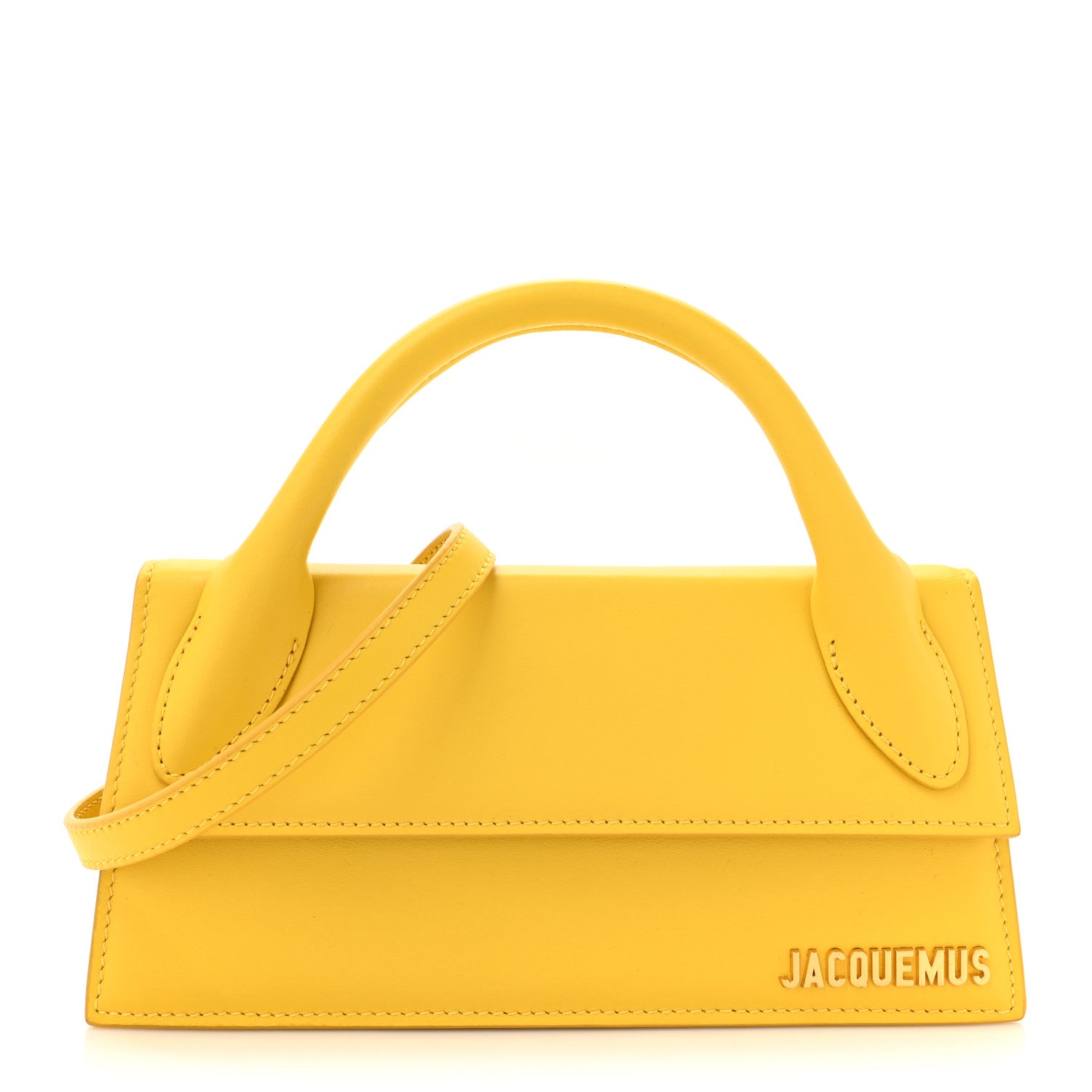 Jacquemus Smooth Calfskin Le Chiquito Long Yellow 1 of 14