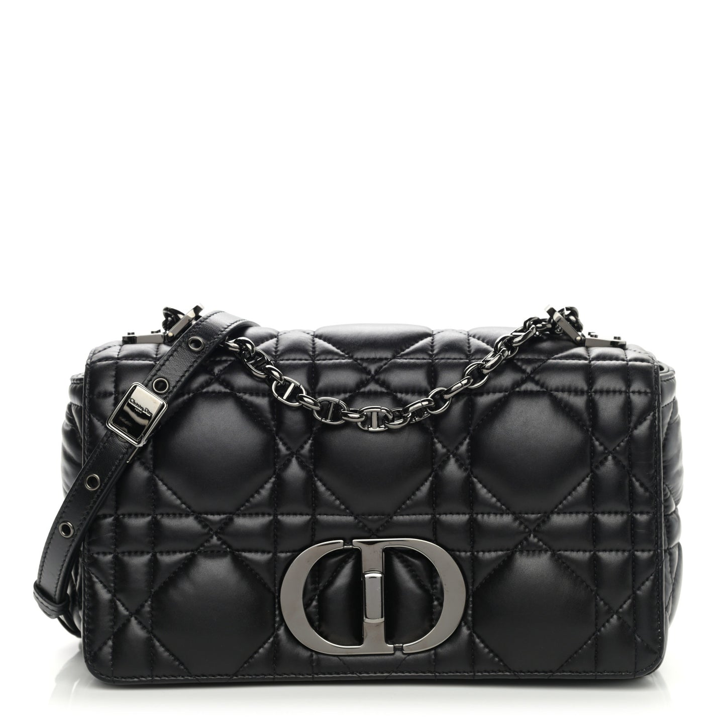 Calfskin Macrocannage Medium Caro Bag Black