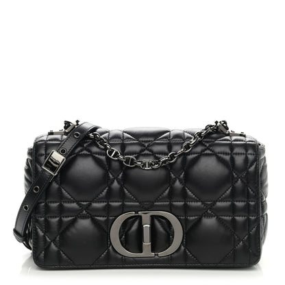 Christian Dior Calfskin Macrocannage Medium Caro Bag Black 1 of 10