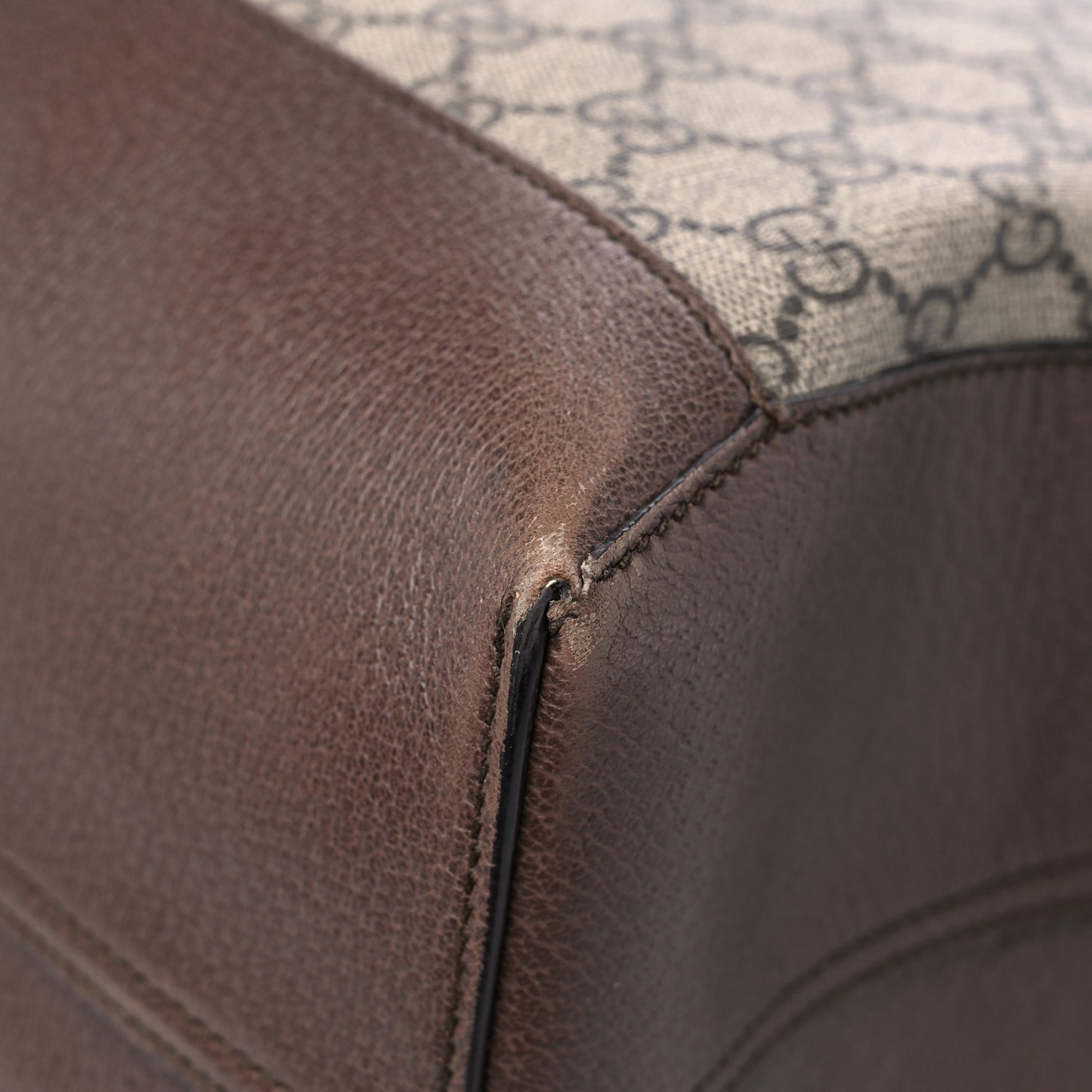 GG Supreme Monogram Web Ophidia Tote Brown