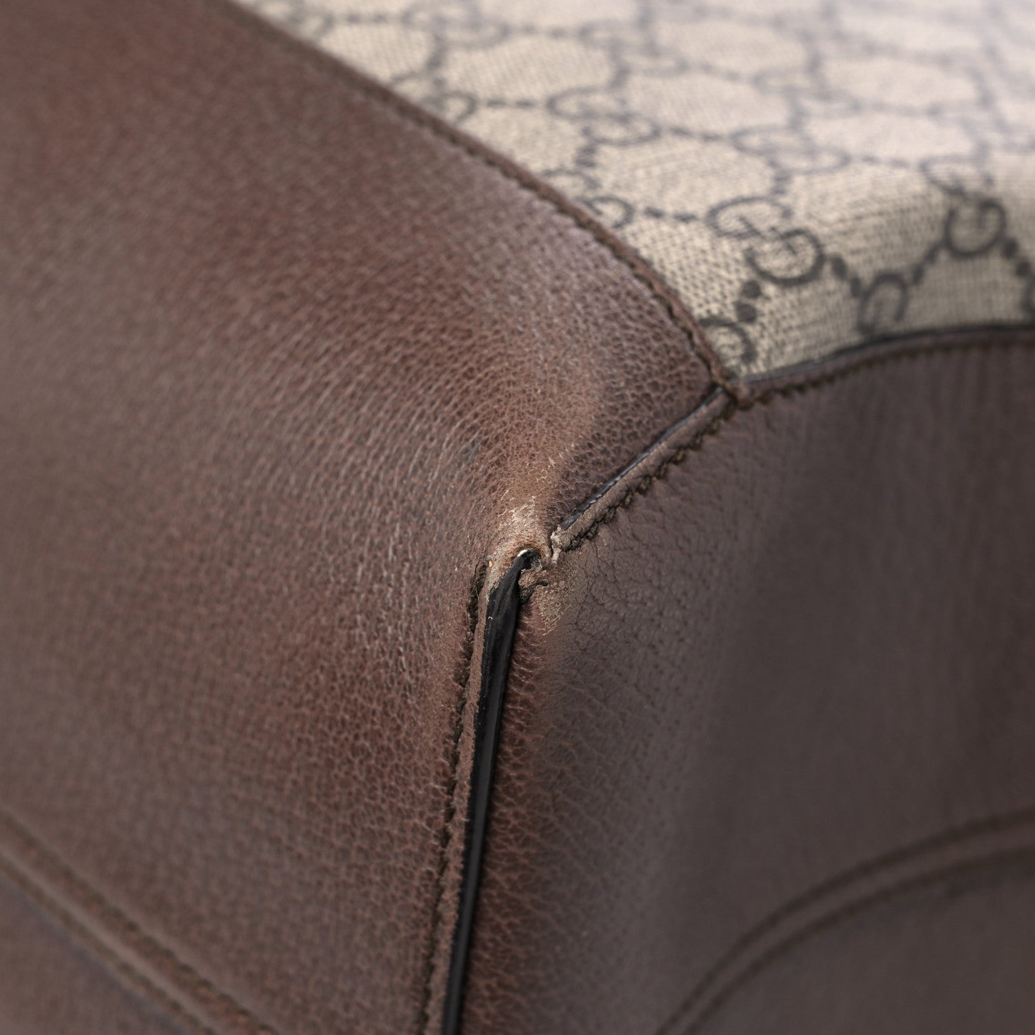 Gucci GG Supreme Monogram Web Ophidia Tote Brown 9 of 18