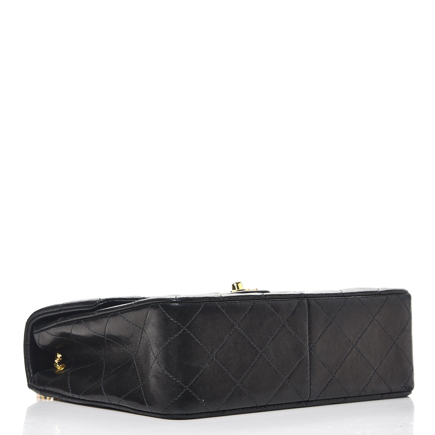 Lambskin Quilted Small Single Flap Black