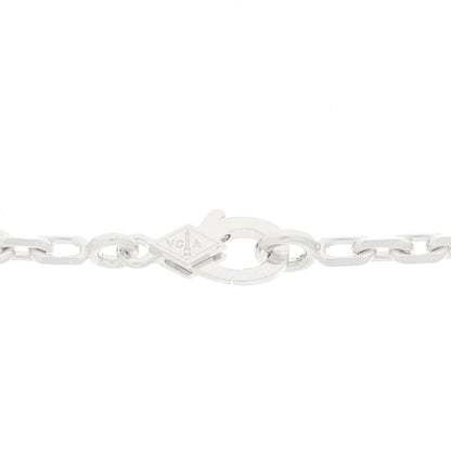 Van Cleef & Arpels 18K White Gold Chalcedony 10 Motifs Vintage Alhambra Necklace 4 of 6