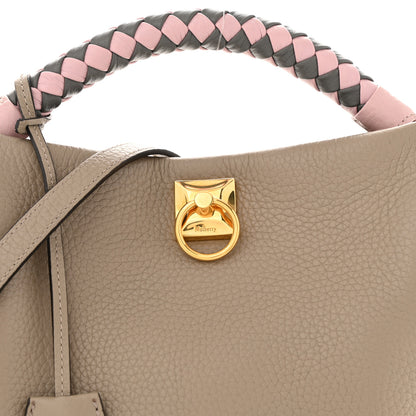 Mulberry Heavy Grain Small Iris Tote Solid Grey Pink 9 of 13