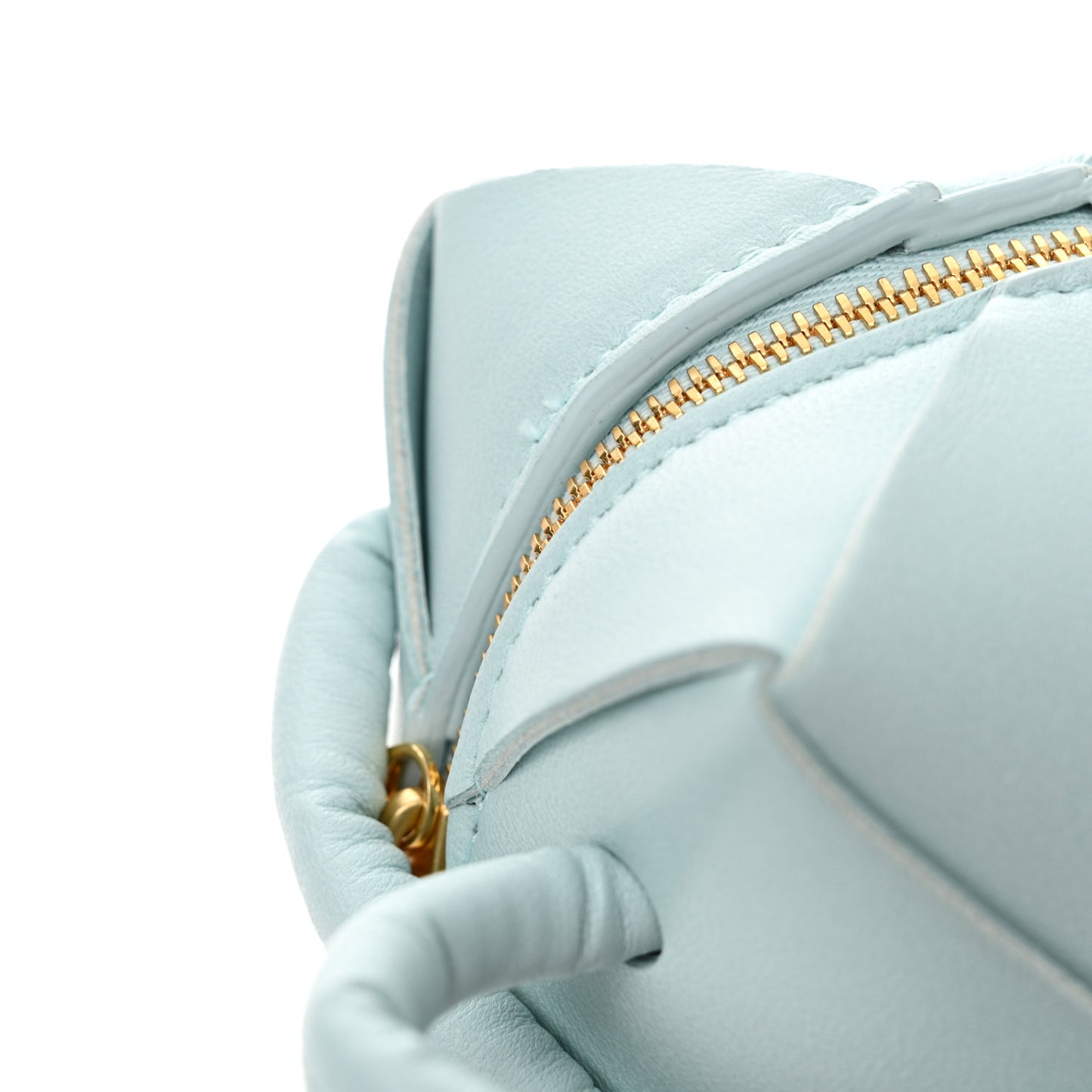 Lambskin Maxi Intrecciato Small Cassette Camera Bag Teal Washed