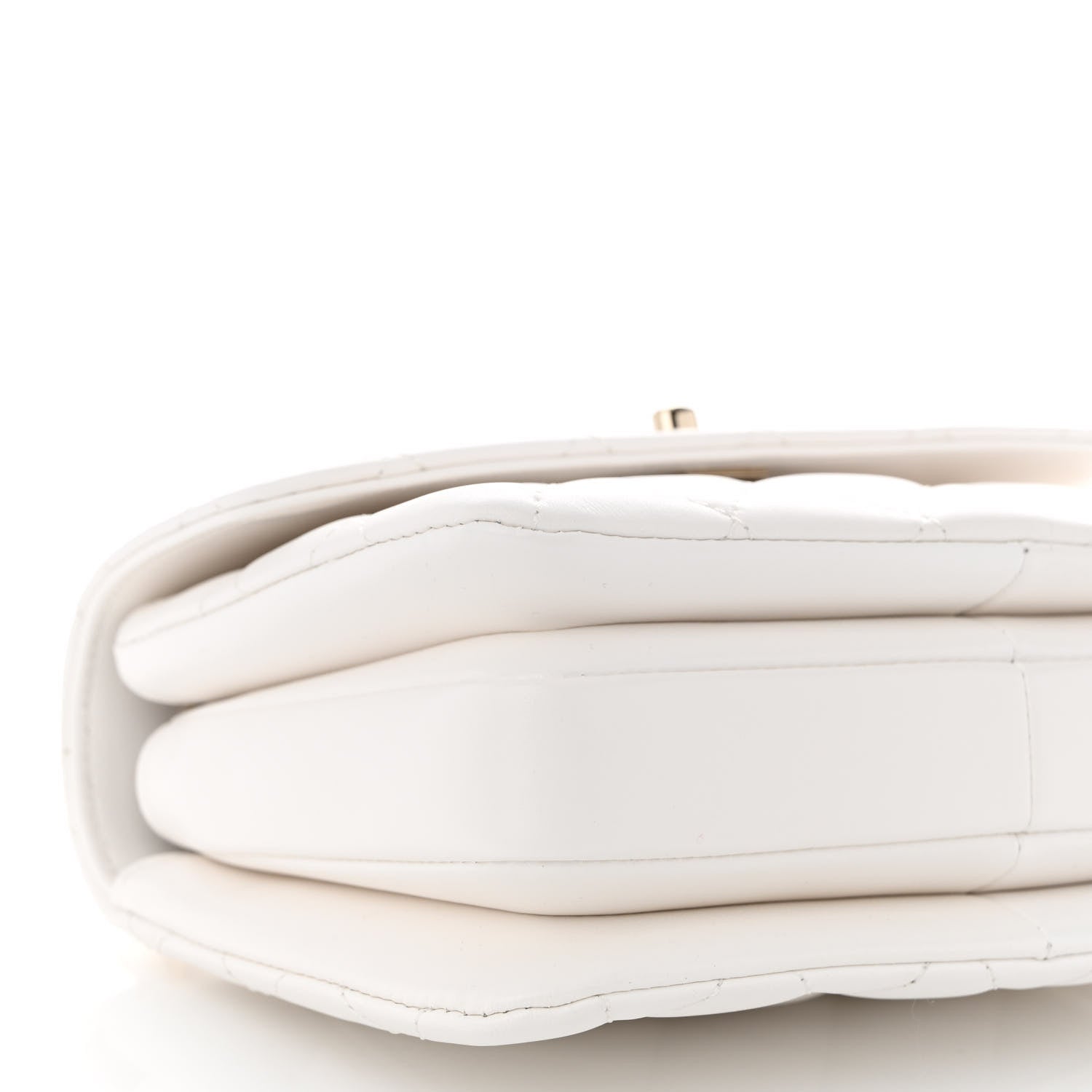 Chanel Lambskin Lacquered Quilted Mini Trendy CC Dual Handle Flap Bag White 9 of 11