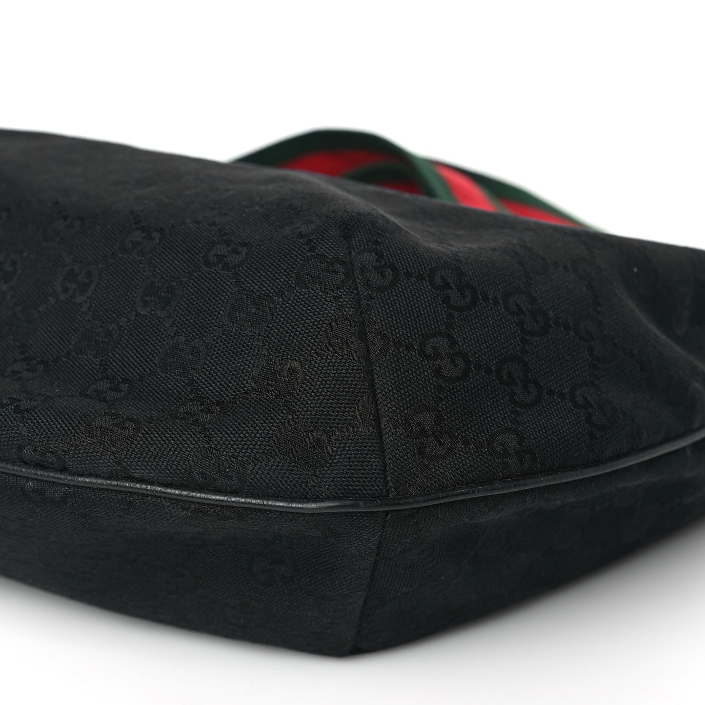 Monogram Web Medium Half Moon Hobo Black