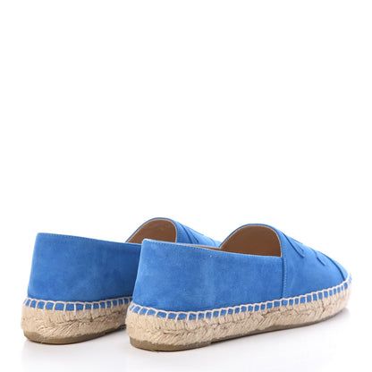 Chanel Kid Suede CC Espadrilles 36 Blue 4 of 8