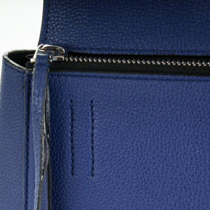 Celine Drummed Calfskin Small Edge Shoulder Bag Indigo 6 of 10