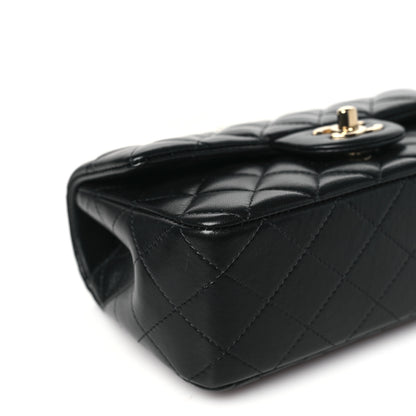 Chanel Lambskin Quilted Mini Top Handle Rectangular Flap Black 9 of 11
