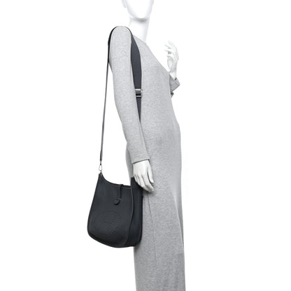 Hermes Taurillon Clemence Evelyne III PM Gris Misty 2 of 11