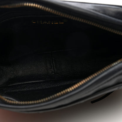 Chanel Lambskin Quilted CC Tassel Camera Case Black 5 of 10