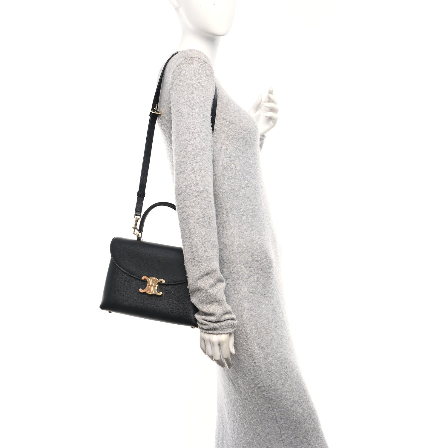 Celine Supple Grained Calfskin Medium Nino Black 2 of 10